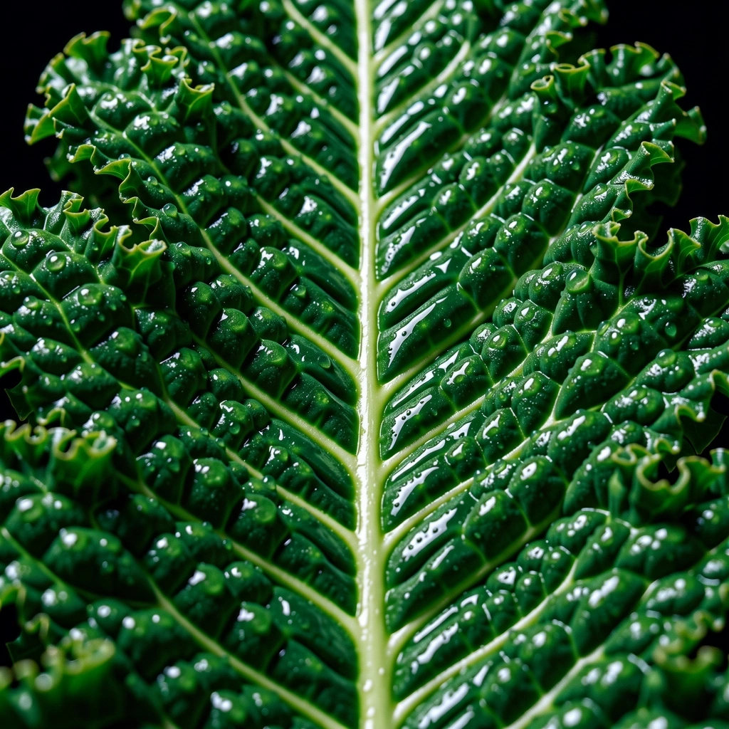 Macro textură frunză kale
